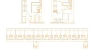 Plan dwukondygnacyjnego mieszkania w budynku przy ul. Kołłątaja 9-12