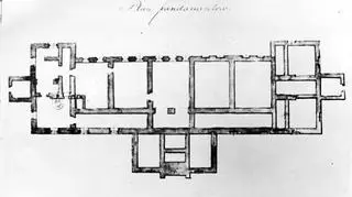 Plan fundamentów Szpitala Wszystkich Świętych w Wieluniu 
