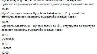 Plan konferencji organizowanej na Uniwersytecie Wrocławskim