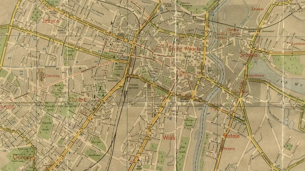 Plan miasta z 1966 r.
