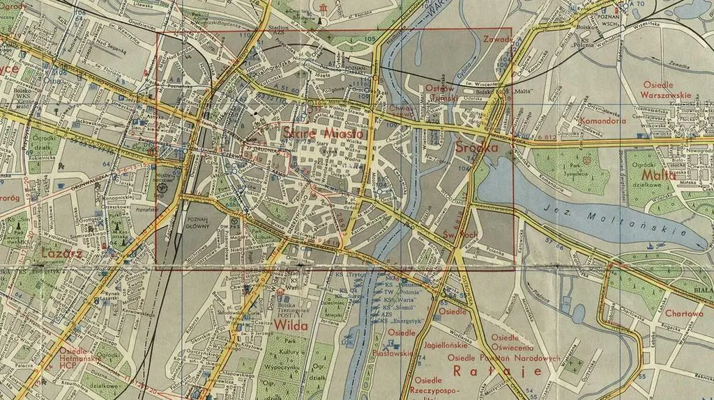 Plan miasta z 1974 r.