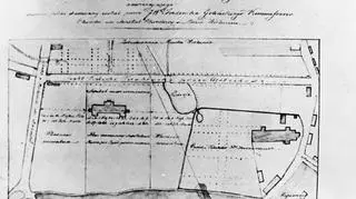 Plan sytuacji położenia Szpitala Wszystkich Świętych w Wieluniu