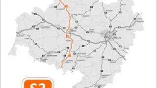 Plan trasy S3 na Dolnym Śląsku 