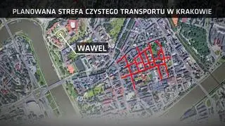 Planowana strefa czystego transportu w Krakowie