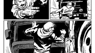 Plansza z komiksu "Dotyk śmierci"