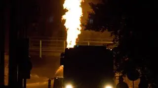 Płomień sięgał 10 metrów (fot. internauta Jerzy)