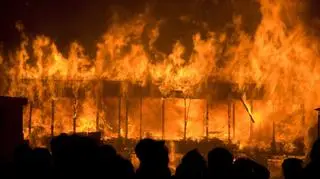 Płomienie w stolicy Mongolii