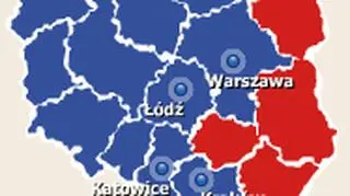 PO wygrało w 13 województwach, PiS w 4