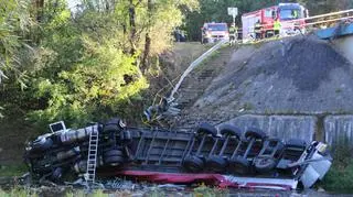 Po zdarzeniu droga była zablokowana 