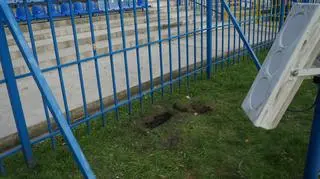 Podejrzany ładunek na stadionie Ruchu Chorzów