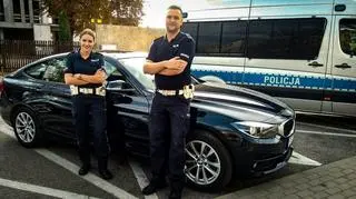 Podlascy policjanci, którzy eskortowali ranne dziecko
