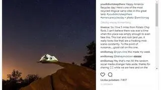 Podróżniczka wyśmiewa "biwakową fotografię" na Instagramie