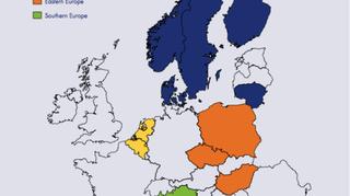 Podział Europy na regiony na potrzeby projektu DRUID