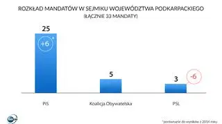 Podział mandatów w sejmiku województwa podkarpackiego