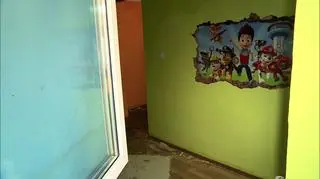 Pokój chłopców po pożarze