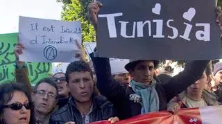 Pokojowa demonstracja w Tunezji