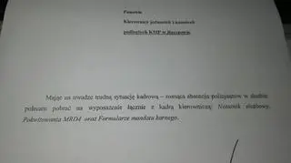 Polecenie komendanta wojewódzkiego dla podległych jednostek w Rzeszowie 