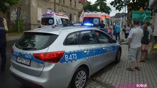 Policja na miejscu zdarzenia
