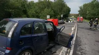Policja zabezpiecza ślady na miejscu zdarzenia