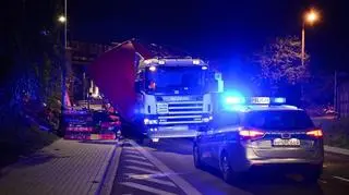 Policjanci zabezpieczali miejsce zdarzenia