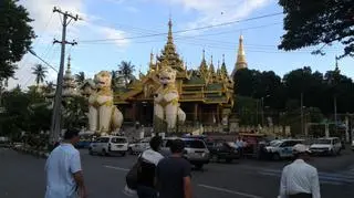 Policjant gościł w mieście Yangon