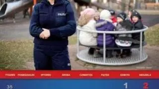 Policjantka patrolująca ulice