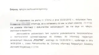 Policyjna korespondencja przychodząca na prywatny faks (dzięki uprzejmości RMF FM)