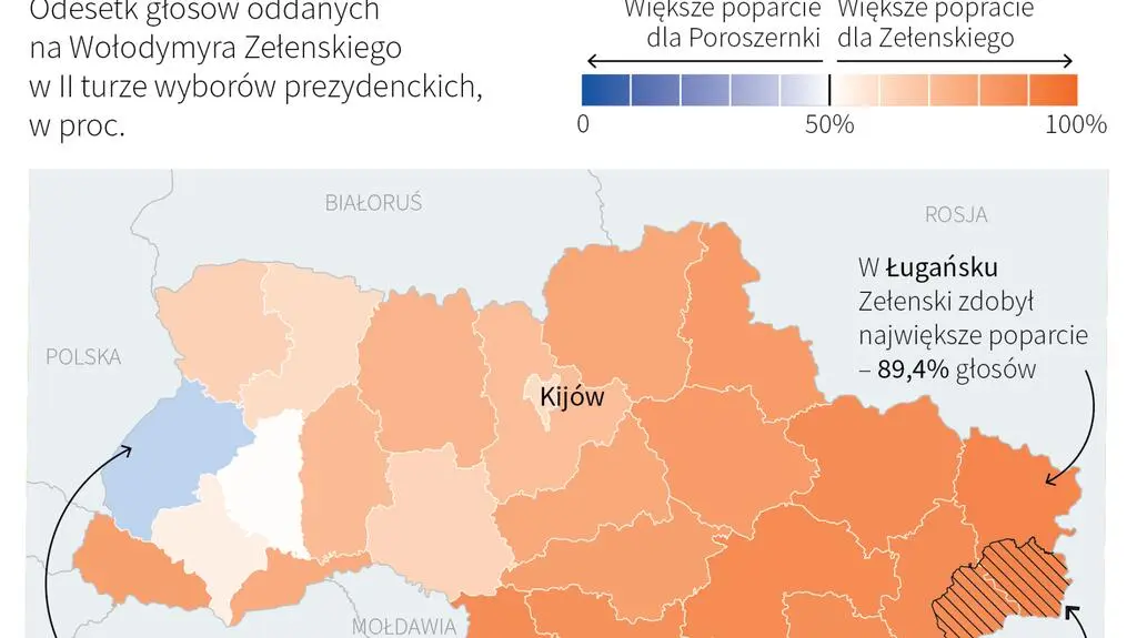 Polityczna mapa Ukrainy