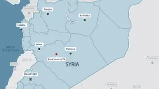 Położenie bazy T-4 w Syrii