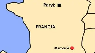 Położenie Marcoule na mapie Francji (tvn24.pl)