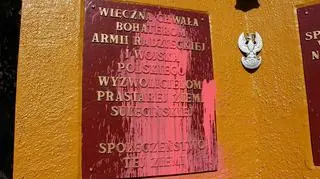 Pomnik oblano farbą 16 września