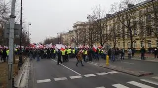 Porządku przed kancelarią strzeże policja 
