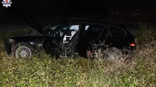 Pościg za bmw skończył się w przydrożnym rowie 