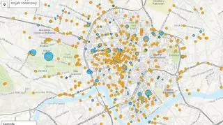 "Postaw znacznik w miejscu gdzie potrzebny jest stojak rowerowy"
