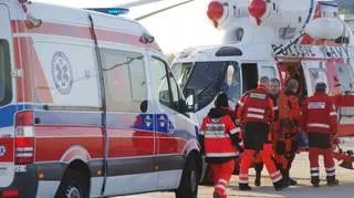 Poszkodowaną kobietę przewieziono do szpitala