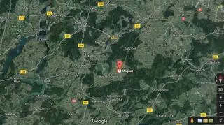 Poszkodowanego przetransportowano z Borcza  do szpitala 