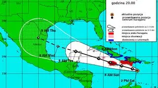 Potęgę huraganu najlepiej chyba ilustruje wstrzymanie kampanii wyborczej przez wszystkie partie na Jamajce (rys. www.nhc.noaa.gov)