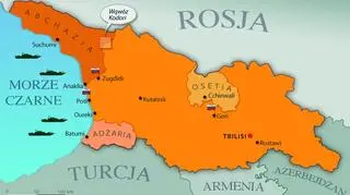 Poti, Zugdidi i Gori w rękach Rosjan