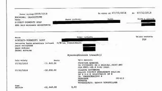 Potwierdzenie wypłaty 50 tysięcy złotych