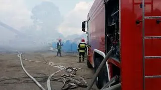 Pożar dawnego budynku PGR