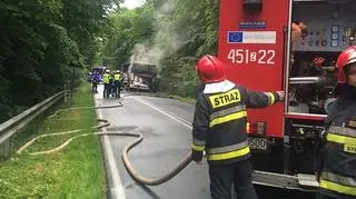 Pożar gasiło 5 zastępów straży pożarnej 
