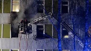 Pożar mieszkania na drugim piętrze 