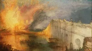 Pożar pałacu w 1834 roku uwiecznił słynny J.M.W. Turner
