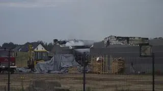 Pożar w zakładzie produkcj mebli