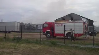 Pożar w zakładzie produkcj mebli