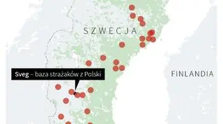 Pożary lasów w Szwecji