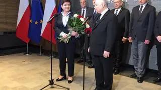 Premier Beata Szydło na lotnisku w Warszawie