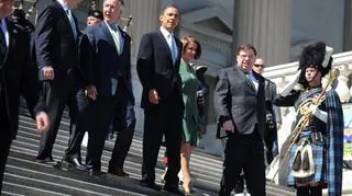 Premier Irlandii Brian Cowen w odwiedzinach u Baracka Obamy