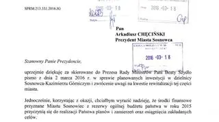 Premier odpowiada prezydentowi Sosnowca
