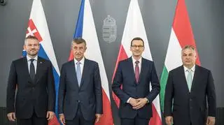Premierowie: Słowacji Peter Pellegrini, Czech Andrej Babisz, Polski Mateusz Morawiecki i Węgier Viktor Orban